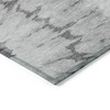 Gray Silver And Charcoal Abstract Washable Indoor Outdoor Area Rug - 4 of 4