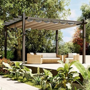 GustoWave Patio 10x13 Ft Outdoor Pergola Gazebo for Backyard Garden Porch - 1 of 3