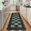 Modern Geometric Area Rug Scalloped Edge Washable Rugs for Living Room Bedroom Soft Foldable Farmhouse Carpet - 3 of 4
