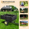 750Lb Heavy Duty Utility Trailer w/Removable Sides, 15 Cu.Ft ATV/Garden Dump Cart, Pneumatic Tires For Lawn Mowers, Tractors, Farm (Black/Yellow) - 3 of 4