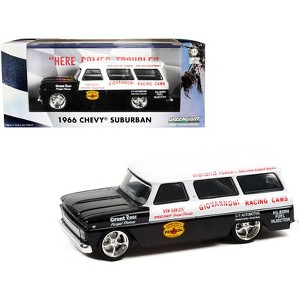 1966 Chevrolet Suburban Black & White "Don Garlits' Speed Shop Tampa Florida" 1/43 Diecast Model Car by Greenlight - 1 of 3