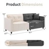 Buenhomino Modern Velvet Loveseat Couch for Small Spaces, Mid Century Modern Sofa Couch with Solid Wood Legs for Bedroom,Living Room, Apartment - 3 of 4