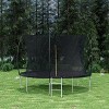 VisioGear Trampoline with Safety Enclosure Net, Trampoline with Curved fence pole, Black, 166.1"*166.1"*108.3" - 3 of 4