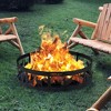 Costway 36'' Metal Fire Pit Ring Deer w/Extra Poker Bonfire Liner for Campfire - 2 of 4