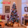 Costway 5/6/7 FT Flocked Christmas Tree Artificial Xmas Tree with 170/220/270 Branch Tips &Pine Needles - 4 of 4