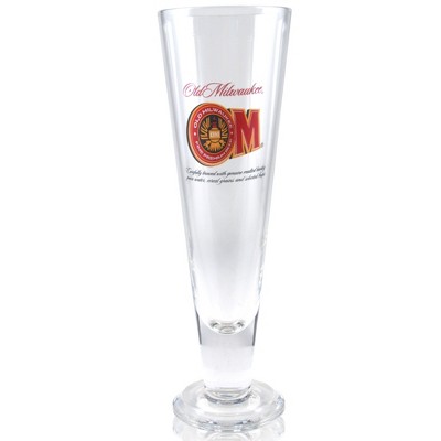 Old Milwaukee Beer Officially Licensed 22 Ounce Tall Pilsner Glass, Set of 2
