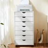 SEVOBAL Utility Storage Drawers 7 Drawers Premium Mobile Storage Chest, Elegant Multi Organizer with Wheels for Living Room, White, 18.7"*15.7"*34.2" - 4 of 4
