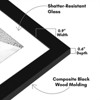 Americanflat Picture Frame in Black MDF / Shatter Resistant Glass Horizontal and Vertical Formats for Wall - Pack of 7 - 3 of 4