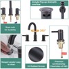 WOWOW 8 in. Widespread Double Handle Bathroom Sink Faucet - 4 of 4