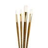 Princeton RealValue Brush Set, White Taklon Bristles, Long Handle Mixed Media Paintbrush, Brown, 4 Per Set, 2 Sets - 3 of 3