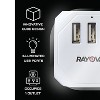 RAYOVAC® Portable Power Strip and Charger Wall Tap Cube, 3 AC Outlets and 3 USB Ports in White - 3 of 4
