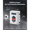 VEVOR Step Down Voltage Converter, 2000VA, Heavy Duty Voltage Power Converter, 220V to 110V Power Transformer, with 2 US Outlets, USB Output, White - 3 of 4