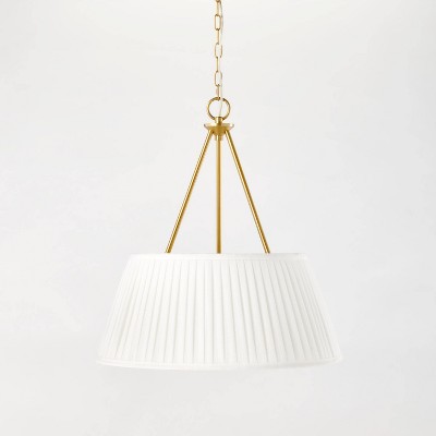 Reeded Glass Pendant Brass - Threshold™ Designed With Studio Mcgee : Target