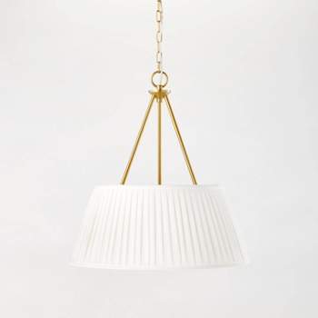 Pendant with Pleated Shade Ceiling Light White - Threshold™ designed with Studio McGee