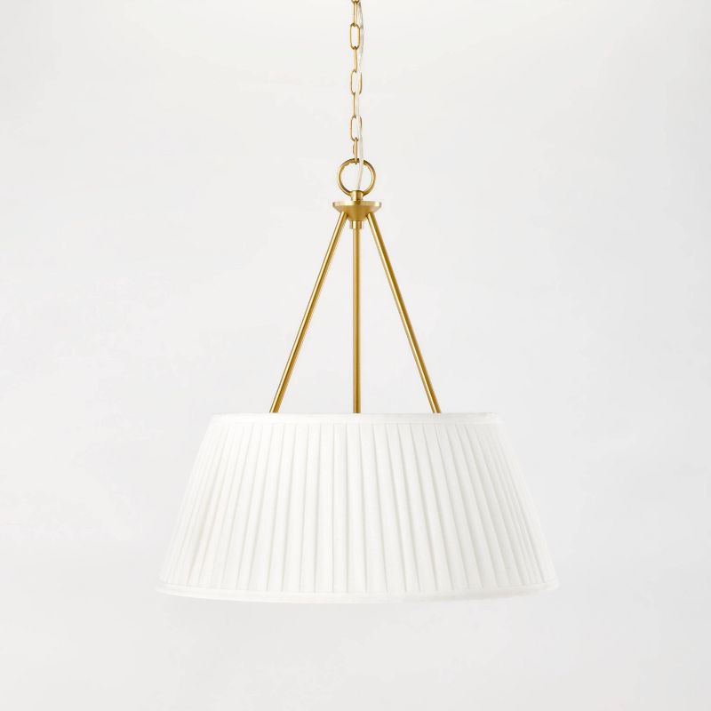 Pendant with Pleated Shade Ceiling Light White - Threshold&#8482; designed with Studio McGee, 1 of 6