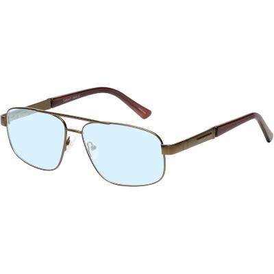 Enhance BIG&TALL EN4106 Mens Blue Light Blocking Designer Eyeglasses Brown 60 mm +0.25 Custom Lens Non-Refundable