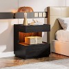 Tribesigns Black Nightstand,  Night Stand with 2 Drawers, Wooden Bedside End Table for Bedroom, Living Room - 4 of 4