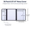 WeChef 30 Pcs Menu Covers 8.5x11" 3 Page 6 View & 4.25x11" Half Page Wine List - 2 of 4