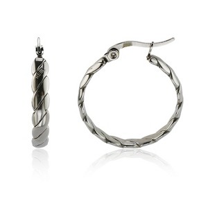 Slate by Rebl Wire Triple Hoop Earring  Silver Stripe Hoop, 30x3mm - 1 of 1