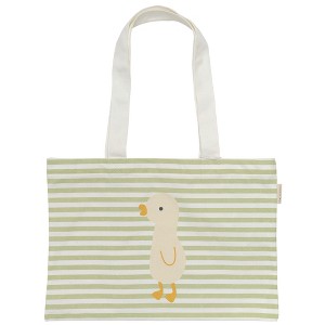Sunnylife Kids Canvas Beach Bag - Duck Sage Stripe - Tote, Washable, Outdoor - 1 of 4