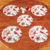 Collections Etc 5-Piece Festive Cardinal Floral Placemat Set - 2 of 2