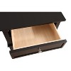 HomeStock Black Nightstand 28x22x16 Sleek Contemporary Bedside Table with Open Shelf Storage, Minimalist Modern Bedroom Accent - 4 of 4
