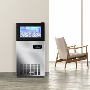 Tylza Commercial Built-in or Freestanding Ice Maker 160Lbs/24H Stainless Steel - 1 of 4
