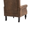 CAVINAS Premium PU Leather Accent Chair with Rubberwood Legs,Modern Luxury Armchair for Living Room,Bedroom - 4 of 4