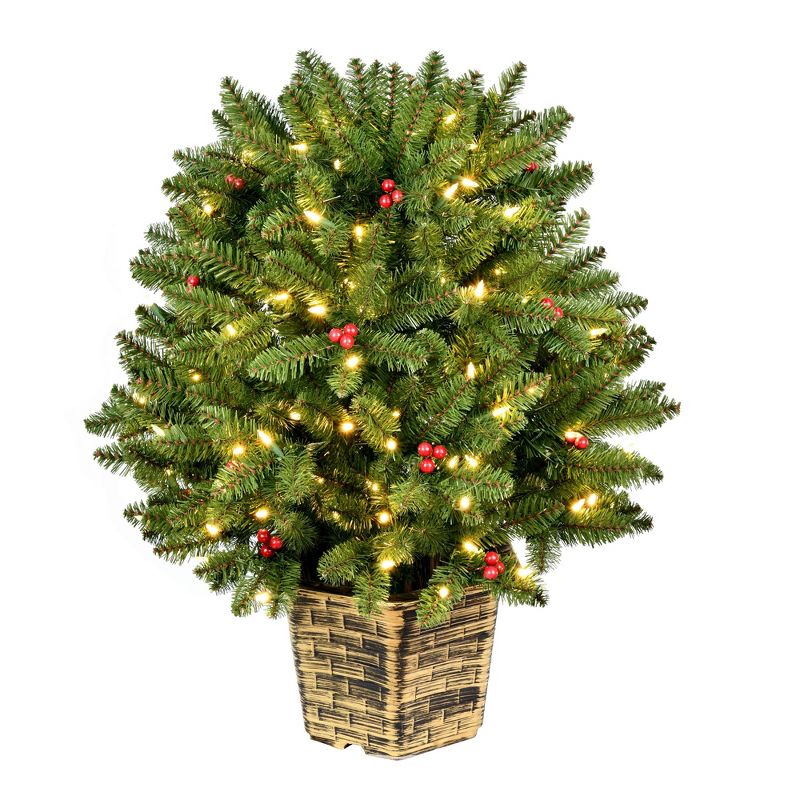 Vickerman Potted Tifton Potted Artificial Christmas Tree, 1 of 4
