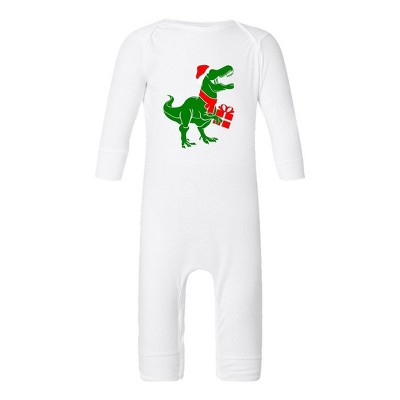 The Juniper Shop Dino Present Baby Romper