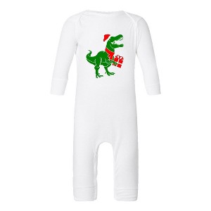 The Juniper Shop Dino Present Baby Romper - 1 of 2