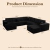 XIZZI Modular Sectional Sofa Couch, L/U-Shape Upholstered Couch, Modern Minimalist Couches for Living Room, Free Combination Deep Seat Corner Couch - 3 of 4