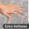 Light Gray 24x60 Inch Bath Rug, Ultra Plush Non - Slip Microfiber Mat for Bathroom Floor Tub Shower - 4 of 4