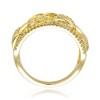 Elegant Gold Plated Cocktail Ring with Brilliant Clear Cubic Zirconia for a Glamorous and Sophisticated Statement Piece - 3 of 3