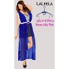 LA LEELA Women's Summer Vacation Beachwear Long Bathing Suit Open Front Soft Beach Holiday Swimwear Coverups Duster Cardigan - 4 of 4