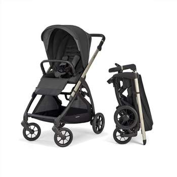 Inglesina Electa Full Size Baby Stroller - Lightweight at 19 lbs, Reversible Seat, Compact Fold, One-Handed Open & Close - Upper Black