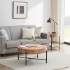 Coffee Table Vintage Round with Drawer, 31.9 Inch Wooden Storage Center Table with Retro Farmhouse Design for Living Room - 4 of 4