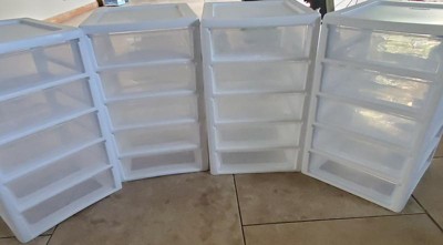 Sterilite Clearview Plastic Small 5 Drawer Desktop Storage Unit, White (12  Pack) 12 x 20758004 - The Home Depot