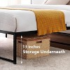Metal Platform Bed Frame with 3-in-1 Steel Support - No Box Spring Needed, Under Bed Storage, Easy Assembly, Full Size Mattress Foundation,black - 4 of 4