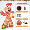 8 Ft Christmas Inflatables Outdoor Decoration, Light Up Inflatable Gingerbread Man with Candy Cranes and Gift Box, Christmas Blow Up Yard Decorations - 3 of 4