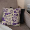 NCAA LSU Tigers Mapping Woven Pillow - 3 of 4