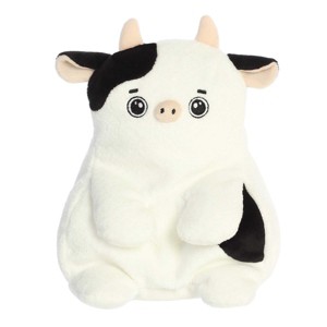 Aurora Small Connor Cow Fluffles Whimsical Stuffed Animal White 6" - 1 of 4