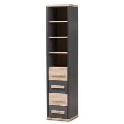 Pandora Modern and Contemporary Two-Tone 4 Drawer Storage Cabinet Dark Gray - Baxton Studio