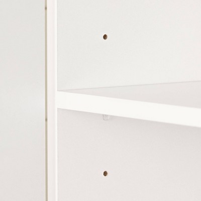 Pure White Farmhouse 2-Door Storage Cabinet with Adjustable Shelves