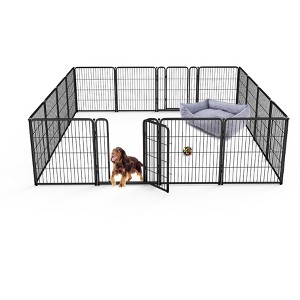FXW Homeplus Indoor Dog Playpen - Stress-Free and Safe Play,Panels for Puppy and Small Dogs, Black│Patented - 1 of 4