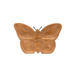 Butterfly Figure Natural Mango Wood & Metal by Foreside Home & Garden - 1 of 4