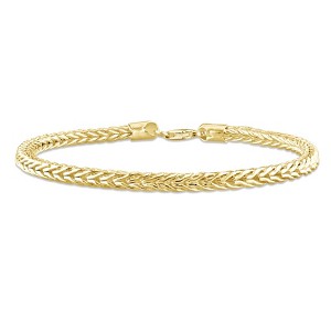 EVERLY JEWELRY | Silver 4.2mm Foxtail Chain Bracelet, 7.5 inch - Multiple Metal Color Options - 1 of 4