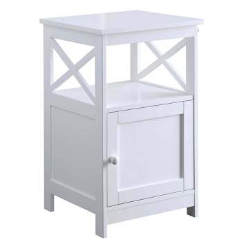 Oxford End Table with Storage Cabinet and Shelf - Breighton Home