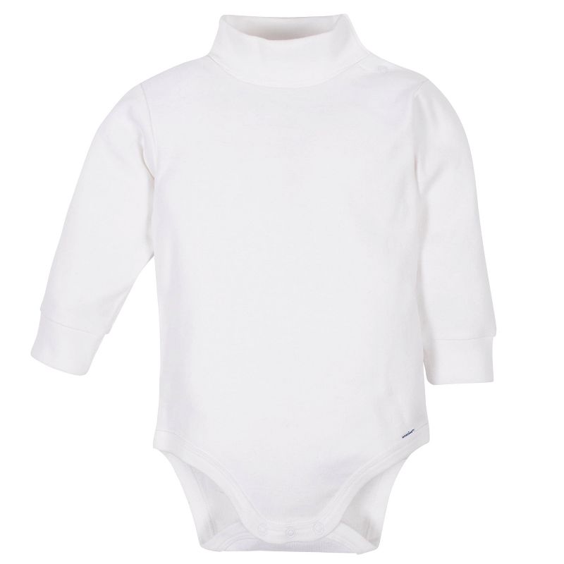 Gerber Baby Neutral Long Sleeve Turtleneck Onesies® Long Sleeve Bodysuits, 2-Pack, 2 of 10