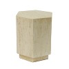 HDZNVF Hexagonal Archaistic Side Table, Antique Brown - 3 of 4